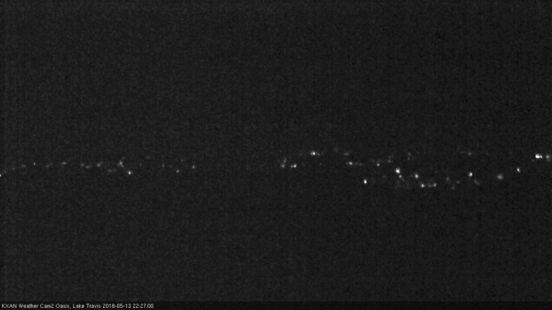 Lake Travis webcam, May 13, 2018 9:30 PM CT