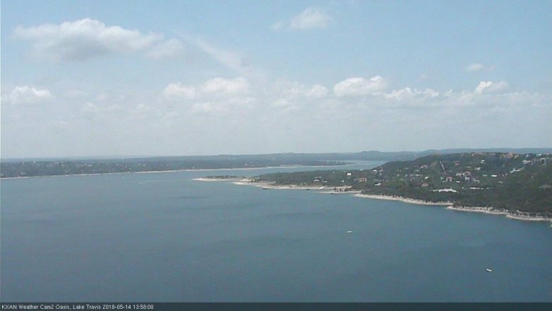 Lake Travis webcam, May 14, 2018 1:00 PM CT