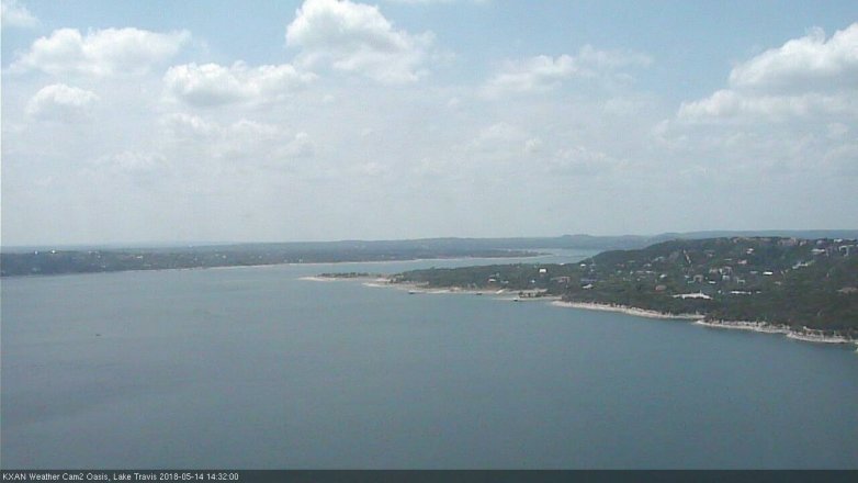 Lake Travis webcam, May 14, 2018 1:35 PM CT