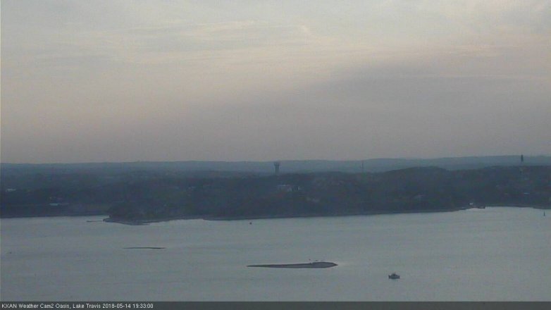 Lake Travis webcam, May 14, 2018 6:35 PM CT