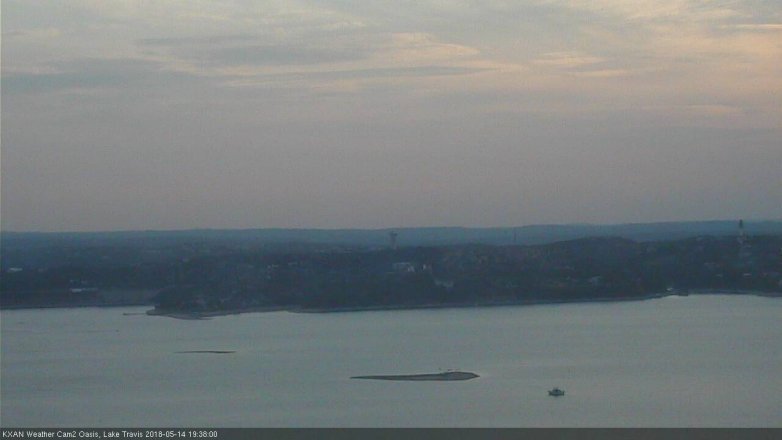 Lake Travis webcam, May 14, 2018 6:40 PM CT