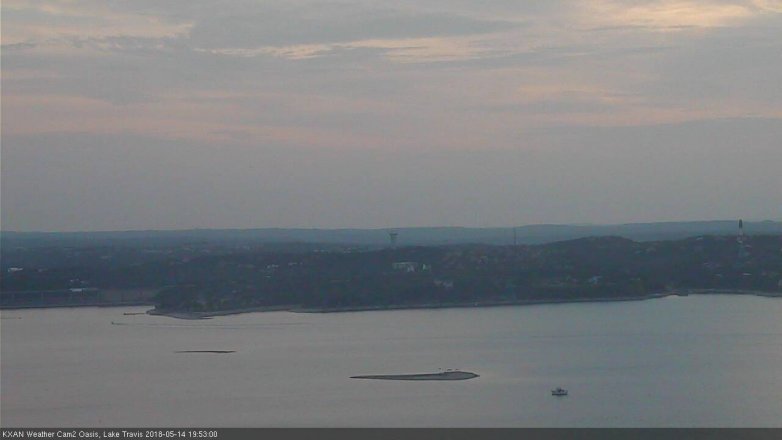 Lake Travis webcam, May 14, 2018 6:55 PM CT