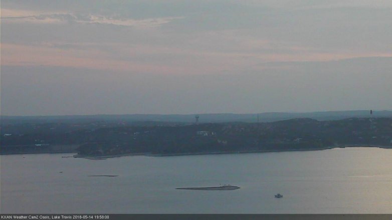Lake Travis webcam, May 14, 2018 7:00 PM CT