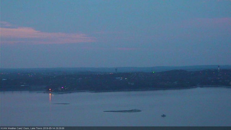 Lake Travis webcam, May 14, 2018 7:30 PM CT