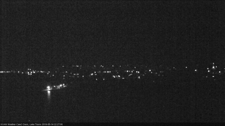 Lake Travis webcam, May 14, 2018 9:30 PM CT