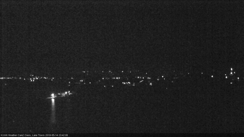Lake Travis webcam, May 14, 2018 10:45 PM CT
