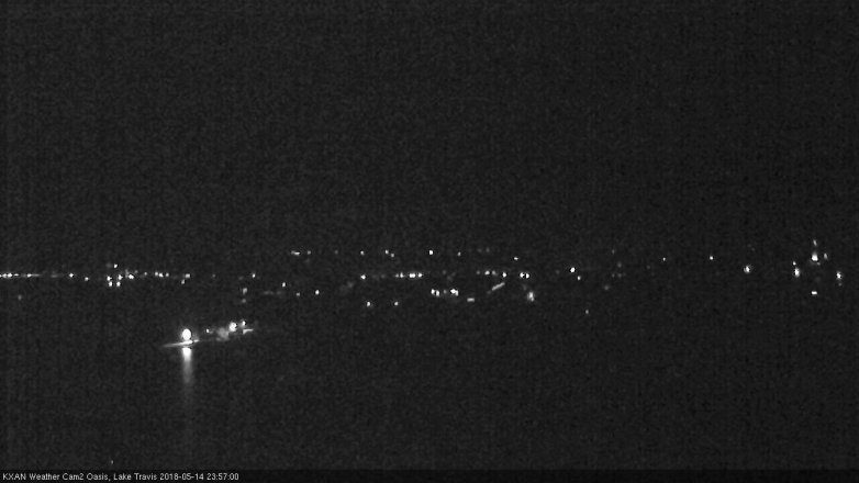 Lake Travis webcam, May 14, 2018 11:00 PM CT