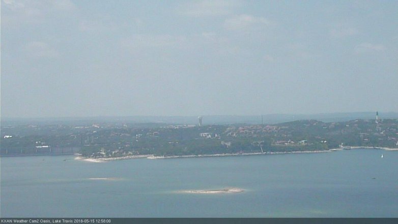 Lake Travis webcam, May 15, 2018 12:00 PM CT