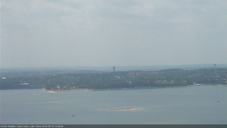 Lake Travis webcam, May 15, 2018 1:30 PM CT