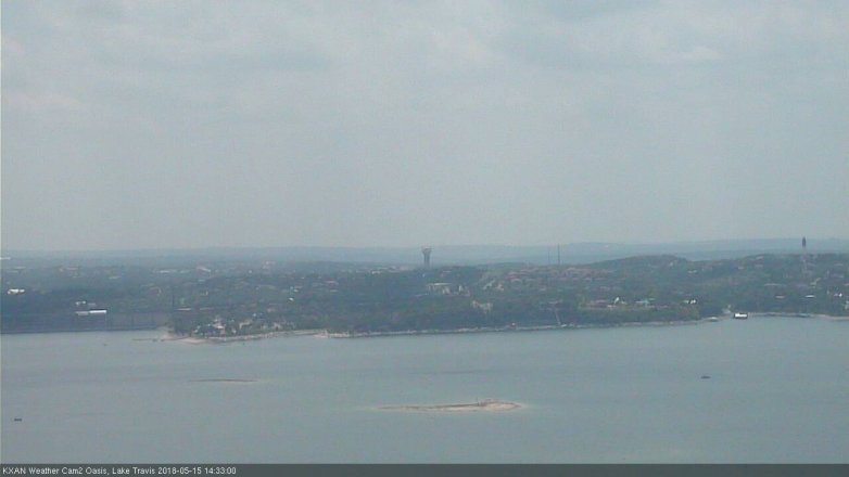 Lake Travis webcam, May 15, 2018 1:35 PM CT