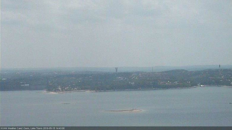 Lake Travis webcam, May 15, 2018 1:45 PM CT