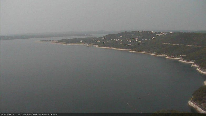 Lake Travis webcam, May 15, 2018 6:30 PM CT