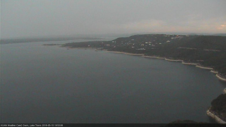 Lake Travis webcam, May 15, 2018 6:55 PM CT