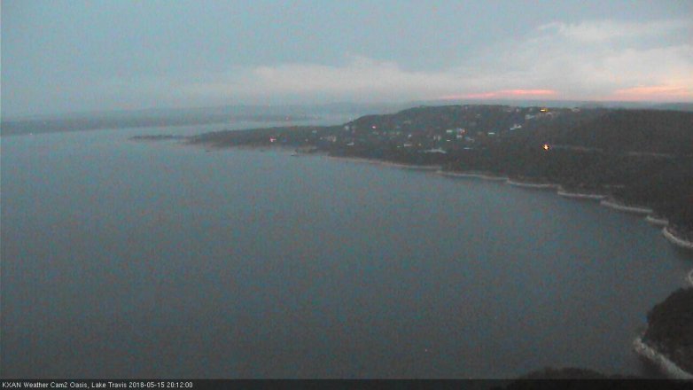 Lake Travis webcam, May 15, 2018 7:15 PM CT