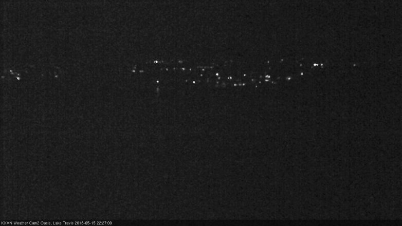 Lake Travis webcam, May 15, 2018 9:30 PM CT