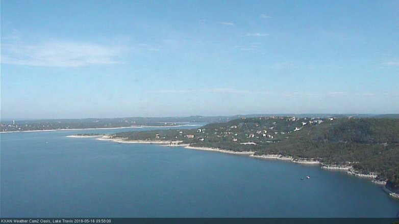 Lake Travis webcam, May 16, 2018 9:00 AM CT
