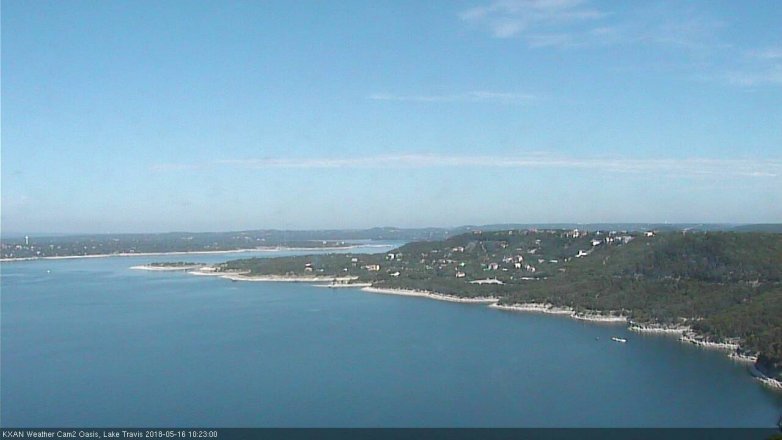 Lake Travis webcam, May 16, 2018 9:25 AM CT