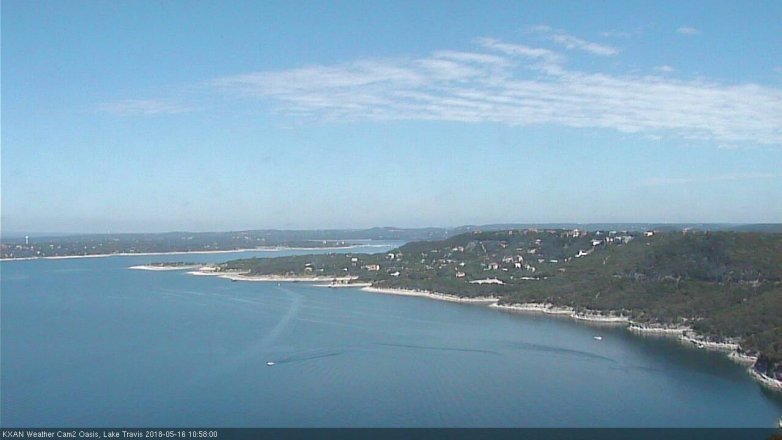 Lake Travis webcam, May 16, 2018 10:00 AM CT