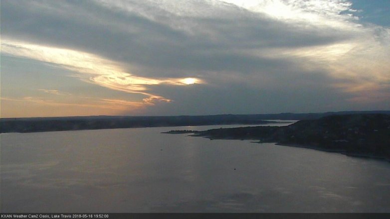 Lake Travis webcam, May 16, 2018 6:55 PM CT