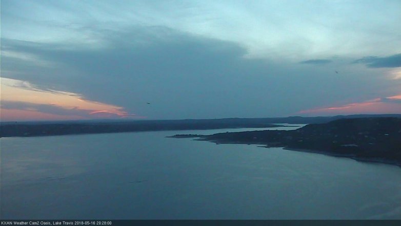 Lake Travis webcam, May 16, 2018 7:30 PM CT