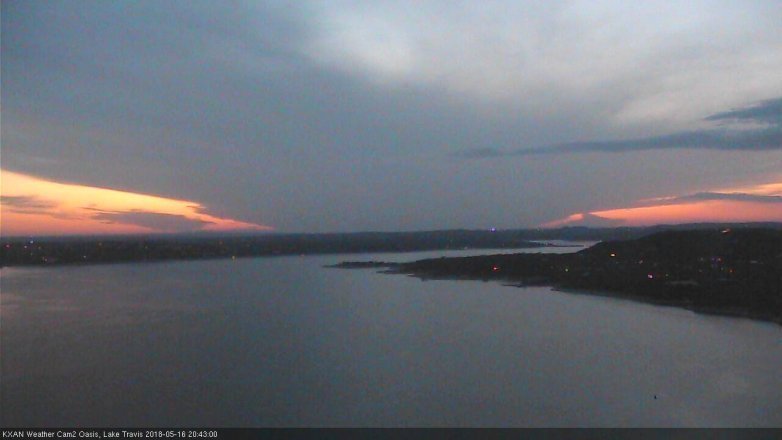 Lake Travis webcam, May 16, 2018 7:45 PM CT