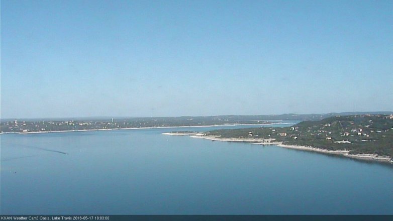Lake Travis webcam, May 17, 2018 9:05 AM CT