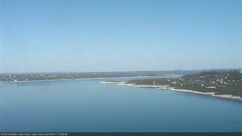 Lake Travis webcam, May 17, 2018 9:10 AM CT