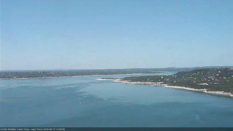 Lake Travis webcam, May 17, 2018 12:00 PM CT