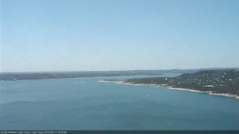 Lake Travis webcam, May 17, 2018 1:35 PM CT