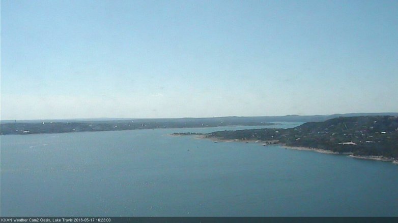 Lake Travis webcam, May 17, 2018 3:25 PM CT