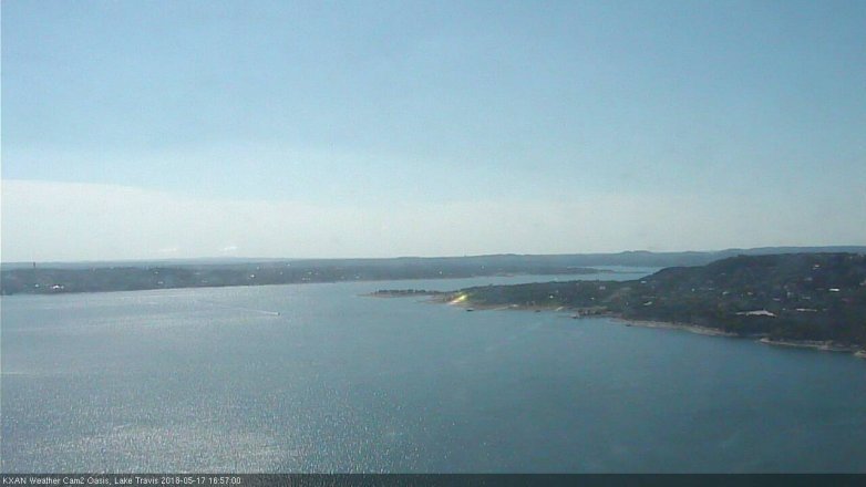 Lake Travis webcam, May 17, 2018 4:00 PM CT