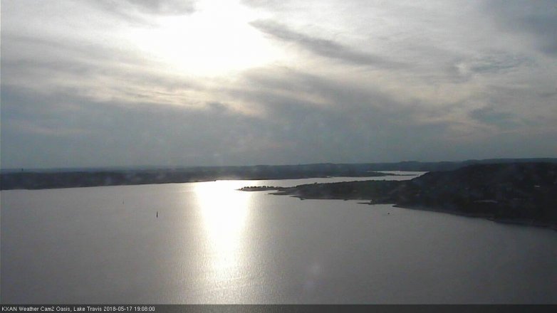 Lake Travis webcam, May 17, 2018 6:10 PM CT