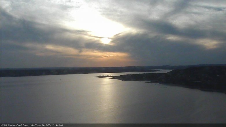Lake Travis webcam, May 17, 2018 6:45 PM CT