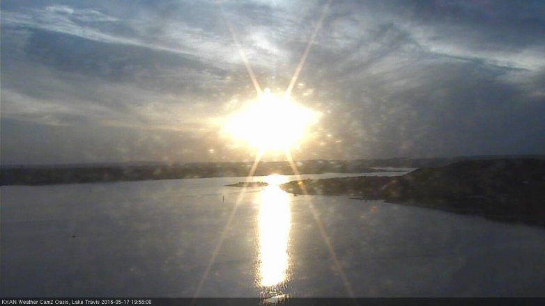 Lake Travis webcam, May 17, 2018 7:00 PM CT