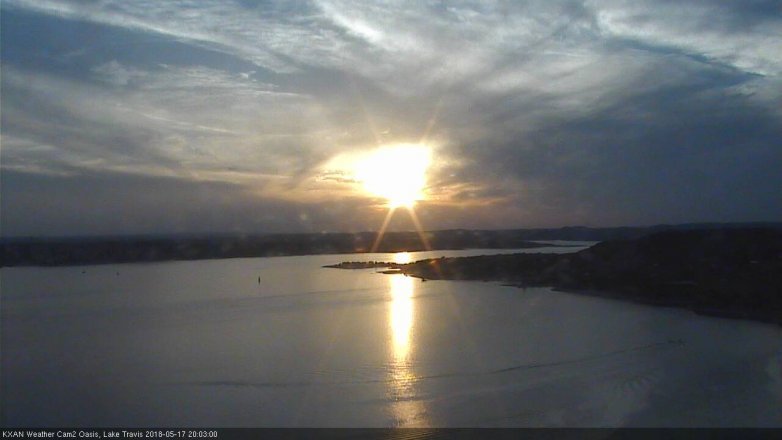 Lake Travis webcam, May 17, 2018 7:05 PM CT