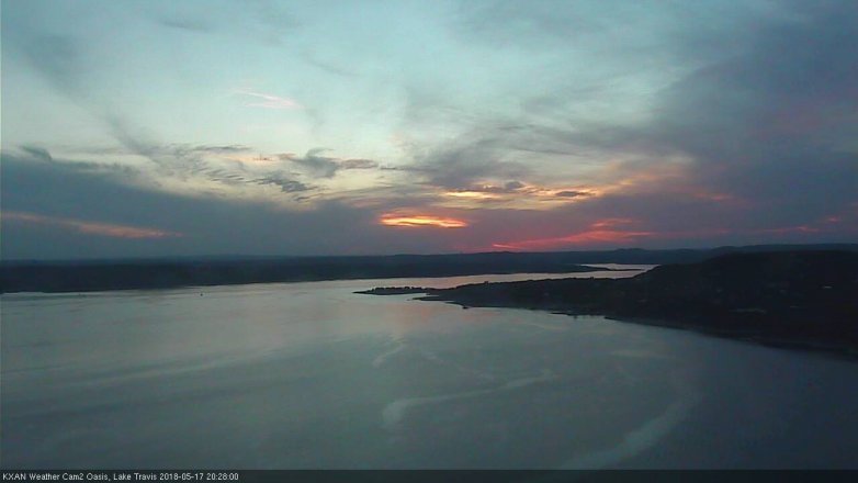 Lake Travis webcam, May 17, 2018 7:30 PM CT