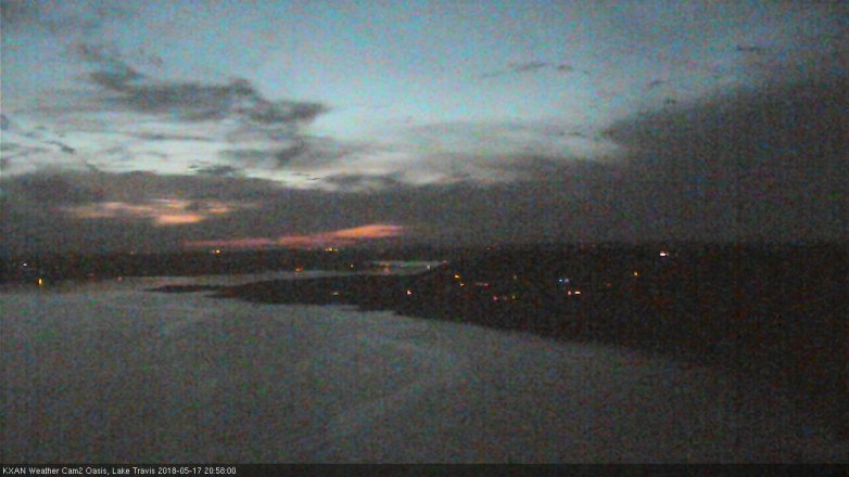 Lake Travis webcam, May 17, 2018 8:00 PM CT