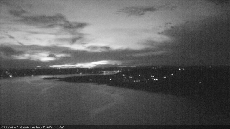 Lake Travis webcam, May 17, 2018 8:05 PM CT