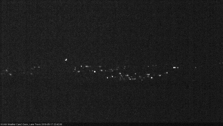 Lake Travis webcam, May 17, 2018 9:45 PM CT