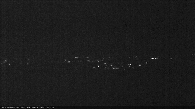 Lake Travis webcam, May 17, 2018 11:00 PM CT
