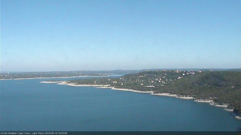 Lake Travis webcam, May 18, 2018 9:05 AM CT