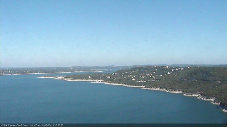 Lake Travis webcam, May 18, 2018 9:10 AM CT