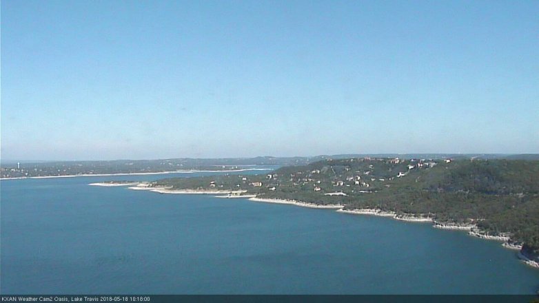 Lake Travis webcam, May 18, 2018 9:20 AM CT