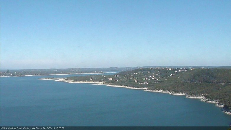 Lake Travis webcam, May 18, 2018 9:30 AM CT