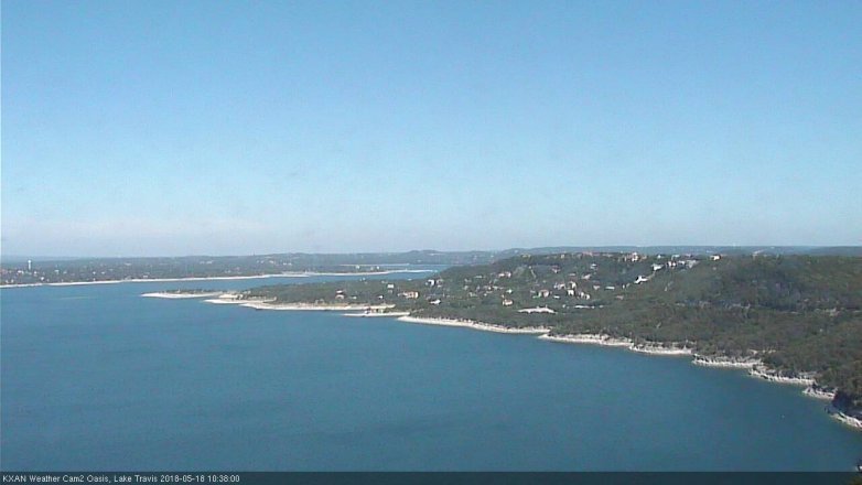 Lake Travis webcam, May 18, 2018 9:40 AM CT