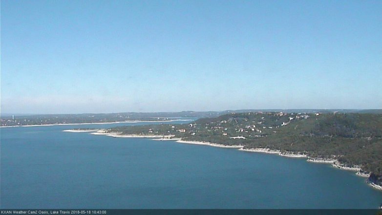 Lake Travis webcam, May 18, 2018 9:45 AM CT