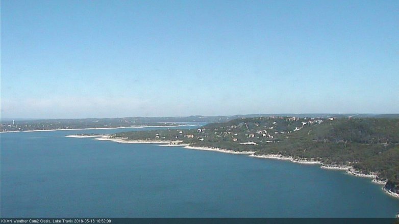 Lake Travis webcam, May 18, 2018 9:55 AM CT