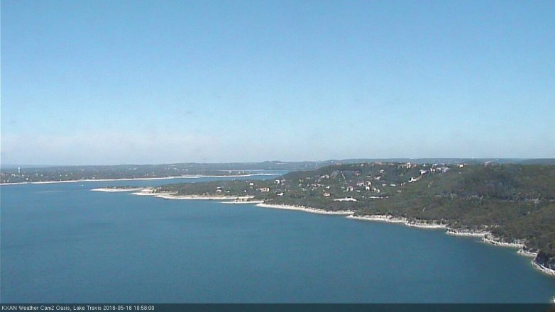 Lake Travis webcam, May 18, 2018 10:00 AM CT