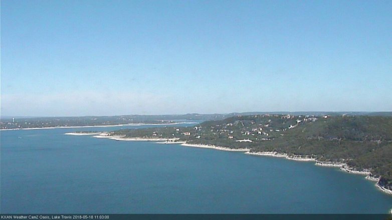Lake Travis webcam, May 18, 2018 10:05 AM CT