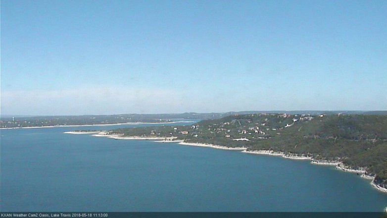 Lake Travis webcam, May 18, 2018 10:15 AM CT
